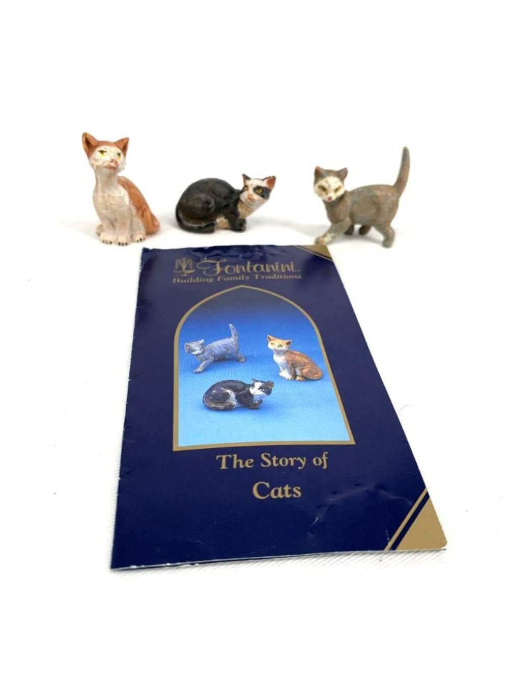 Fontanini Nativity Cats Lot of 3 Village Figurines Tallest 1.75" Vintage